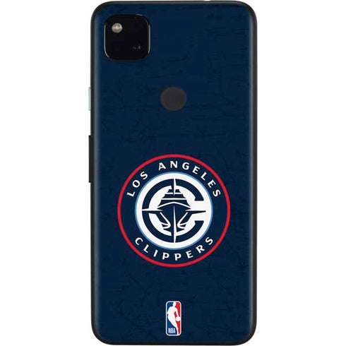 NBA Los Angeles Clippers Distressed Blue Google Pixel 4a Skin